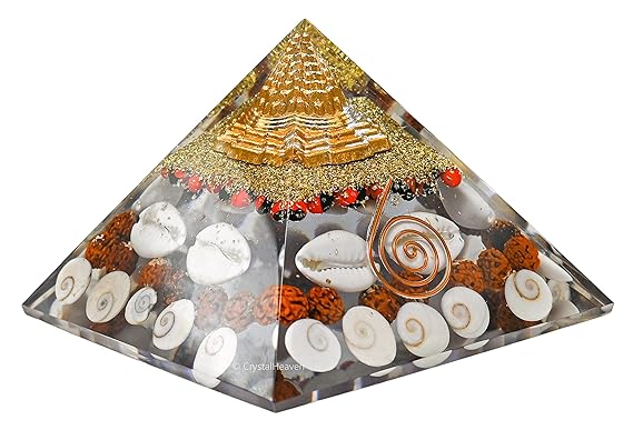 Original Crystal Laxmi Pyramid - Vastu Money Wealth Good Luck Prosperity