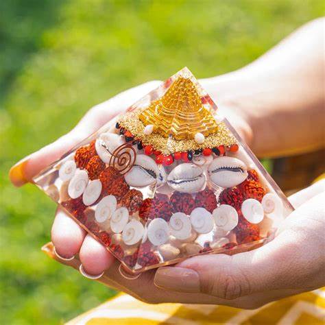 Original Crystal Laxmi Pyramid - Vastu Money Wealth Good Luck Prosperity
