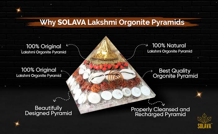 Original Crystal Laxmi Pyramid - Vastu Money Wealth Good Luck Prosperity