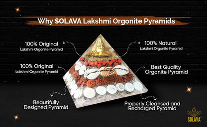 Original Crystal Laxmi Pyramid - Vastu Money Wealth Good Luck Prosperity
