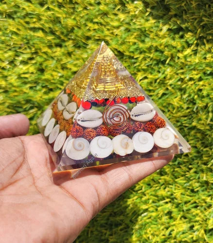 Original Crystal Laxmi Pyramid - Vastu Money Wealth Good Luck Prosperity